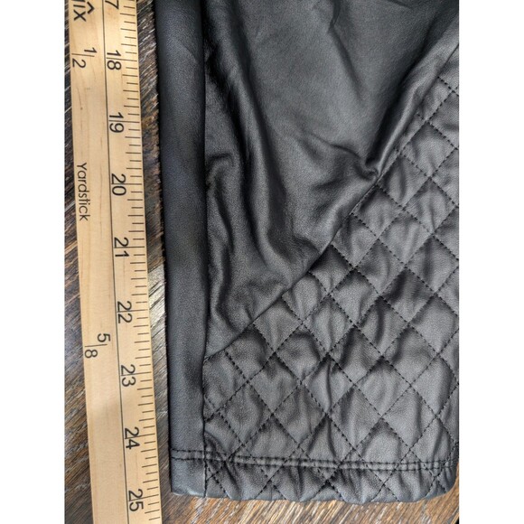 Torrid Pants Womens 4X Black Faux Leather Quilted Moto Biker High Rise Stretch - Picture 6 of 6